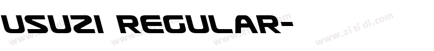 Usuzi Regular字体转换